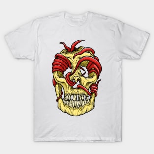 Upside Down Skull T-Shirt